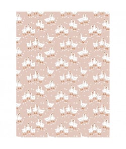 Tissu coton oies de 135 cm de largeur Rose vendu par 50 cm