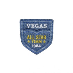 Ecusson thermocollant Equipe Vegas Denim clair 4,5cm x 5,5cm