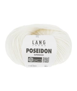 Pelote de laine Vierge Poseidon - Lang Yarns 01 Blanc