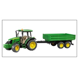 Tracteur John Deere 5115M avec Remorque à ridelles