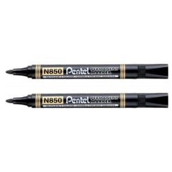 Lot de 2 marqueurs permanents pointe ogive 1,5 mm - PENTEL - Noir - N850