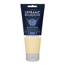 Peinture acrylique - Jaune de Naples clair - 887 - Fine - Lefranc Bourgeois - Tube 200ml