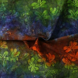 Tissu Coton imprimé Batik Orianza sur fond Multicolore - Au mètre