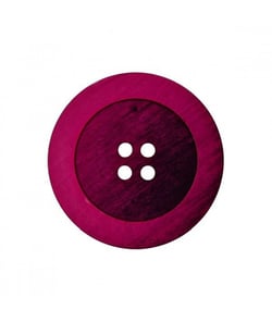 Carte de 3 boutons Fantaisies Rose 4 trous 18mm - Union Knopf Rose