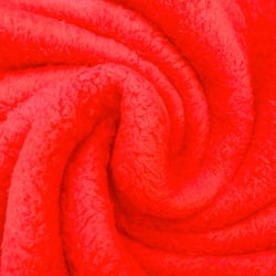 Tissu Doudou uni Rouge
