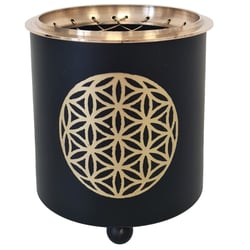 Brûleur d'encens en laiton fleur de vie