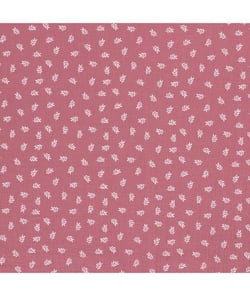 Tissu coton double gaze imprimé brindilles de 130 CM de largeur Rose vendu par 50 cm