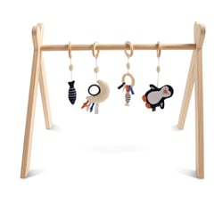 Arche d'éveil bois avec 4 jouets