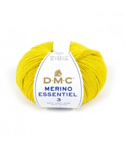 Pelote de laine Merino Essentiel 3 - DMC - Certifié Oeko-Tex 966 Jaune