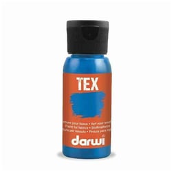 Peinture pour tissus - Bleu antique - Opaque - Peinture à l'eau - Tex - Darwi - 50ml