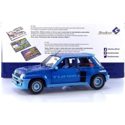 Voiture Miniature de Collection - SOLIDO - RENAULT 5 Turbo - 1981 - Bleu - 1/18