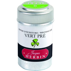 6 cartouches d'encre - Vert pré - Pour stylos plume et roller - Herbin