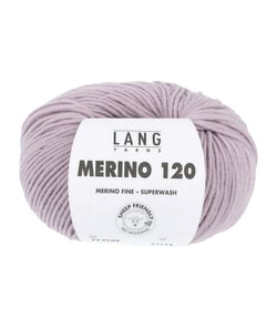 Pelote de laine à tricoter MERINO 120 - Lang Yarns Violet (109)