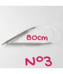 Aiguilles à tricoter circulaires Aluminium 2mm à 10mm X 80 cm - Rico Design taille n°3