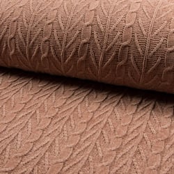 Tissu Maille épaisse Chenille  Torsadé Rose