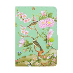 Housse Tablette 7 Pouces Design Motifs Pie Et Fleurs Support Paysage Simili Cuir YONIS