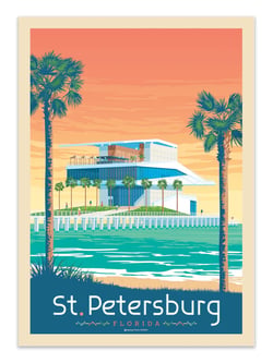 Affiche 50 x 70 cm -  St Petersburg Florida - Olahoop Travel Posters