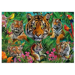 Puzzle le paradis tropical des tigres 500 pièces - animaux sauvages - educa - 19902