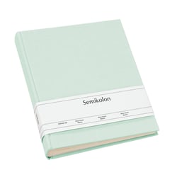 Semikolon 361765 Album photo Classic Medium - 21,6 x 25,5 cm - 80 pages couleur crème, pour 160 photos - vert mousse pastel