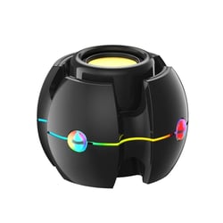 Mini Enceinte Bluetooth Effet Lumineux RGB Son Surround 3D Autonomie 4 Heures Noir YONIS