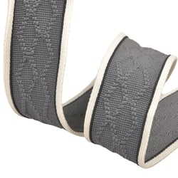 Bobine 15m galon tricot losange 33mm gris moyen