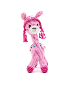 Kit de crochet Gründl Lydia le Lama – Réalisez facilement votre adorable lama en coton Rose