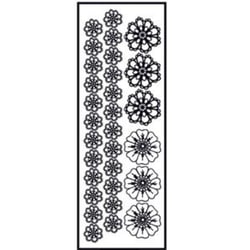 Transfert thermocollant velours Fleur noire 10x30cm