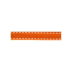 Bobine 25m galon polyester Tiret orange 10mm