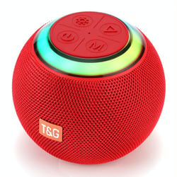 Enceinte Bluetooth Portable Extérieure Avec Lumière LED Ambiance Rouge Puissante Rouge YONIS