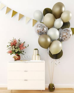 Ballon Ø 30cm - lot de 10 - nuances dorées