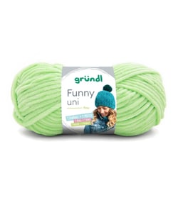 Fil à tricoter effet velour FUNNY - Grundl - 100 Gr - Oeko-Tex 21 Vert
