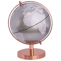 Globe Terrestre Argenté pour Salon Chambre ou Bureau s'Adapte à Tout Type de Décoration d'Intérieur Moderne et Traditionnel Beliani