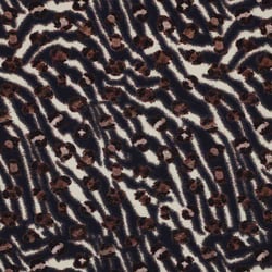 Tissu Polyester Stretch Felindra brun foncé sur fond Beige - Au mètre