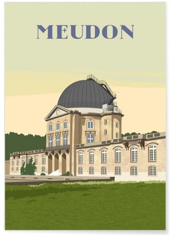 Affiche ville Meudon | A3 : 29,7x42cm