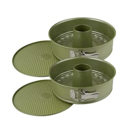 Ensemble de 2 Moules à manqué et à savarin double fond 26 cm Zenker Green Vision