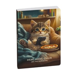 Agenda - 2026/2027 - Scolaire - Chat pizza - 1 page par jour - 12x17cm - Exacompta