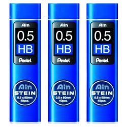 Mine de rechange Pentel - AIN STEIN C275 - 0,5 mm - HB - Lot de 3 étuis de 40 mines