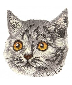 Ecussons Thermocollant Visage de chat 3 X 3 cm - Mediac 001 Multicolore