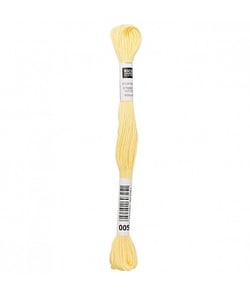 Fil à broder mouliné Uni - Rico Design 005 Jaune