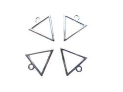 4 Breloques triangle - 18*16mm - argenté