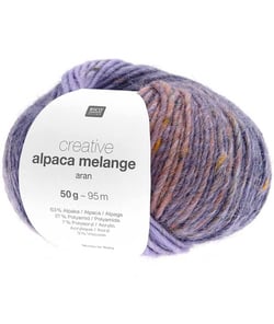 Fil à tricoter Creative Alpaca Melange Aran - Rico Design 006 Multicolore Hiver