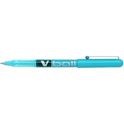 Stylo roller Pilot - V Ball VB5 - Encre turquoise - Pointe métal fine - Lot de 12