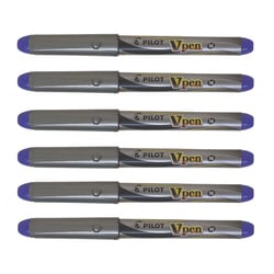 Lot de 6 Stylo plume PILOT V-Pen - Violet - Pointe moyenne - Non rechargeable