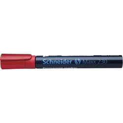 Lot de 10 Marqueurs permanents pointe ogive 1-3 mm - SCHNEIDER - Rouge - Maxx 230