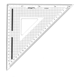 Graphoplex - Equerre de coupe graduée 45° bord acier patin antiglisse 26 cm