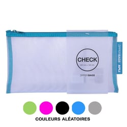 Pochette protège document en nylon chéquier assortiment couleur Apli Zipper Bags