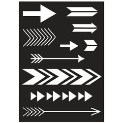 Kit de pochoirs 1, A5, autocollant, 2 designs, 2pces