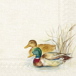 Lot de 4 serviettes en papier découpage collage 33 cm CANARD A 500