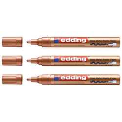 Lot de 3 marqueurs peinture permanente - EDDING - Pointe ronde 2-4 mm - Cuivre