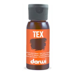 Peinture pour tissus - Brun foncé - Opaque - Peinture à l'eau - Tex - Darwi - 50ml